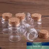 12 Piezas 60ml 47 * 60mm Botellas de vidrio con tapón de corcho Botellas de especias Píldora Píldora Candy Jars Frascos Frames DIY Craft para regalo de boda