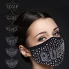 2023 Diamond gezichtsmasker ontwerper bling print baas koningin Rhinestone kleurrijke maskers vrouwen meisjes feest wasbaar sexy seks mode facemask