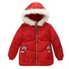 クリスマスの冬のダウンジャケットパーカーの女の子の男の子のコートダウンジャケット子供の服のための子供たちの服のための子供たちのアウターウェアベビーコート201126