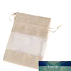 5Pcs/lot Jute Bags Drawstring Bag Wedding Party Favors Gift Bags For Coffee Beans Candy Makeup Jewelry Packaging Bags