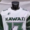 Camisa de futebol personalizada do Havaí NCAA College Fred Holly III Jason-Matthew Sharsh Melquise Stovall Kaimana Padello John Ursua Ashley Lelie