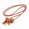 Lyxkvalitet Pu Leather Women's Belts Flower Leaf Shape Designer Thin Ladies Beautiful Tassel Decor for Women Dress Bel288f