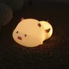 Cute Pig 7 Kolor Kolor LED Night Light Light USB Rechargeable Home Decoration Creative Children Gifts