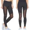 Mallas deportivas de retales de malla para mujer, pantalones de Yoga Push Up para gimnasio, medias de cintura alta, ropa deportiva sólida para mujer de talla grande S-XL H1221