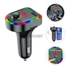 Bluetooth Car F6 Charger Kit FM Transmitter Hands Free FM Radio Adapter RGB Atmosphere Light Lamp Audio Recieiver with Retail Box