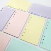 New 5 Colors A6 Loose Leaf Solid Color Notebook Refill Spiral Binder Index Page Planner Agenda Inner Filler Papers Notebook Accessories LX35