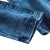 2021 Bahar Erkekler Yırtık Biker Kot Streetwear Yıkılan Denim Pantolon Ince Dipler Erkek Patchwork Delik Kalem Pantolon Hombre