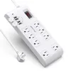 US Stock Bestek 8-outlet Plug Surge Protector Power Strip met 4 USB-poorten, 5v 4.2A, 6-voet Heavy Duty Extension Cord A01304L