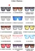 Güneş Gözlüğü Vintage Boy Kare Erkek Kadın Marka Tasarımcısı Düz ​​Üst Moda Bir Parça Lens Güneş Gözlükleri Kadın Shades