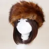 Mulheres Faux Fox Fur Hat Winter Cap boné de luxo Hapters fêmeas Caps Band da cabeça das mulheres Ear mais quente Meninas de orelha de ouvido 20204628721