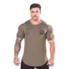 2019 nieuwe effen kleding fitness t-shirt mannen o-hals t-shirt katoen bodybuilding tee shirts tops sportscholen t-shirt homme g1222