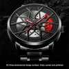 Relógios 2023 Mens Watche Sports Car Wheel Aço Inoxidável Creative Hub À Prova D' Água Luminoso Couro Quartzo Relógio Masculino Reloj Hombre 220726