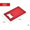 Wallet Size Stainless Steel Opener 4 Colors Credit Card Beer Bottle Opener ZZE12921