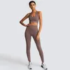2 bit set kvinnor sömlösa yogar kostymer sport bh fitness gym klädtråden idrotts bras leggings träning kläder för kvinnor