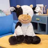 Bonito dos desenhos animados vaca brinquedo de pelúcia gigante animal gado boneca super macio dormir travesseiro presente para meninas decoração 28 polegada 70cm dy509269636877