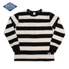 T-shirt à manches longues à rayures de prison non stock T-shirt de moto pour hommes Slim Fit 201116
