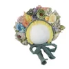 Puntelli per fotografia per neonati Fiori Frenulo Sitter Cappello Prop Berretto floreale Accessori per servizi fotografici per bambini adorabili di Natale