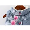 Veste d'hiver en fourrure pour fille, gilet pour enfants, veste sans manches, vêtements pour enfants, vêtements d'extérieur épais en coton, gilet floral LJ200828