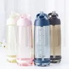 1000 ml mit Stroh Tragbare Sport Shaker Gym Flaschen Mein Getränk Nette Wasserflasche Kinder Baby Waterbottle Trinkgeschirr 201105