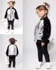 Fuax Leather For Sequin Brand Clothes Girls Coat Children Clothing Autumn Girl Baby Boy Jacket LJ201125