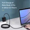 Baseus USB C TO TYPE C كابل ل MacBook Pro Quick Charge 4.0 100W PD شحن سريع لسامسونج Xiaomi MI 10 شاحن كابلات