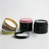 20 х 150 г 5oz Черный Пустой косметические контейнеры с алюминиевой крышками Sample крем Jars Упаковка
