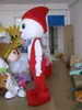 Hochwertige Maskottchen-Kostüme mit rotem Hut und Schneemann, Weihnachten, ausgefallenes Partykleid, Cartoon-Figur, Outfit, Anzug, Erwachsenengröße, Karneval, Ostern, Werbung zum Thema Kleidung