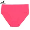 6 Pcs/Lot Wholesale Women's Clothing High-Rise Solid Color Women Plus Size Cotton Briefs Panties 6955 201112