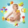 Infant Rassel Zahnen Baby Spielzeug Box Lagerung Schütteln GRAP Baby Hand Entwicklung Beißringe Spielzeug Set Neugeborenen Kleinkind für Kinder 201224