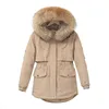 Parkas d'hiver hiver femmes manteaux à capuche col de fourrure épais chaud hiver vestes neige porter des vestes chaudes 201103