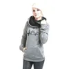 Kvinnor Tracksuit Pullovers Hoodies och Black Byxor Höst Vinter kostym Kvinna Solid Färg Casual Full Length Brousers Outfits 211221