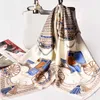 100 Pure Real Silk Square Scarf For Women Luxury Design Print Shawls Wraps NeckerChief Natural Silk Scarves Headscarf 88x88CM5356003