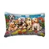 Cães impresso capa de edredão conjunto rainha super king size animal conjunto cama colcha roupas com fronhas para crianças 2266d