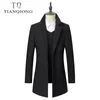 Brand New Autunno Inverno uomo lungo tratto cappotto di lana Business Casual stile classico Slim Fit giacca di lana maschile vestiti di marca 201222