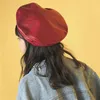 Berets pu skórzane czapki beret dla kobiet zima płaska czapka bokina feminina moda jesienna kość gorras malarz1