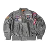 Vintage USAFA hommes vêtements minces marques militaire air force one top gun armée USN USMC bombardier flihgt veste pilote LJ201013