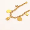 Alta qualidade designer de aço inoxidável pulseiras corrente marca luxo carta aços selo pulseira moda das mulheres dos homens ouro ajustável2609
