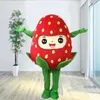 Strawberry Cartoon Mascot Costume Blueberry Anime Character Headgear Dress Fruit Halloween Christmas Parade Suits Outfit