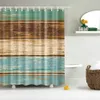 Shower Curtain Brick Wall Set 72x72 inch with Hooks 12 Pack Rustic Decor Polyester Waterproof Fabric Bathroom Shower Curtains C T200711