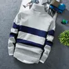 Cashmere pullover mannen mode high collar dunne trui herfst heren trui casual heren losse trui 201126