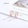 Hoop & Huggie High Quality Fashion All-match Diamond Bow S925 Silver Women Stud Exquisite Birthday Present Party Accessories Jewel244o