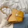 Sacs à bandoulière en cuir PU à motif de pierre trapézoïdale pour femmes, sac à épaule Simple, sacs à main avec poignée en métal, fourre-tout, 2021