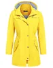 ロングポンチョレインコート女性黄色のハイキング防水屋外女性フード付きレディースレインコートジャケットアダルトトラベル迷惑な贈り物201016