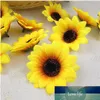 Tête de tournesol artificielle, 6 couleurs, 6.5CM, simulation de fleur en tissu de soie, accessoire de fleur ronde pour décoration de maison, bricolage, 10 pièces