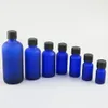 500 x Essential Oil Glass Flaskor behållare flaskor 5/10/15/20/30/50 ml Prov Refillerbar Matt Blue Green Bottle