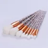 Sexysheep 8 pcs Glitter Diamond Crystal Handle Brushes مجموعة مسحوق المسحوق الحاجب وجه مكياج فرشاة مستحضرات التجميل 29178991