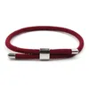 Braccialetti con ciondoli Noter Bracciale con filo rosso per uomo Donna Minimalista Ombrello Corda Tessuto Brazalete Bracciale regolabile Accessori per le mani Regalo1