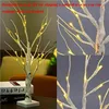 Arbre de Pâques blanc de 60 cm avec des lumières oeufs de Pâques décoratifs pour suspendre des ornements décorations de lampe d'arbre de brindille 24 lumières LED blanc Y01072578