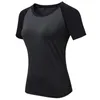 Mulheres Yoga Tanques Tops de Manga Curta Fitness Yoga Camisas Quick Seco Athletic Running Sports Colete Workout T Shirt