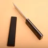 1Pcs New Japan D2 Steel Tanto Satin Blade Ebony Handle Fixed Blades Knives With Wood Sheath Collection knife